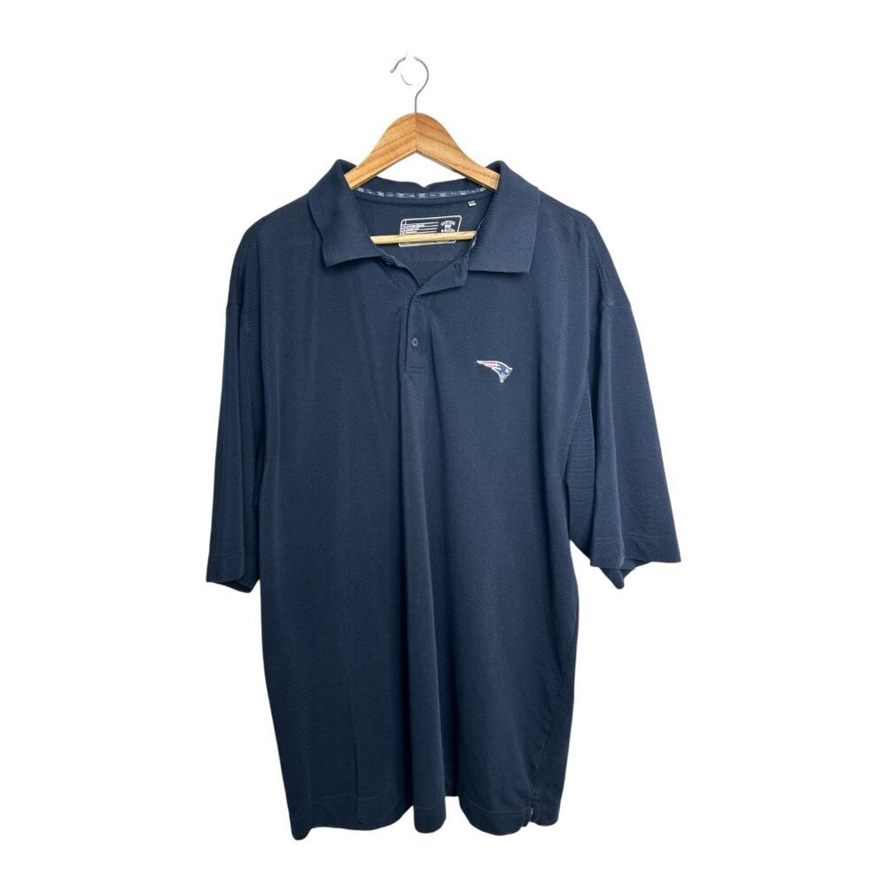 Cutter & Buck Men's‎ Navy Polo Embroidered New England Patriots NFL Size XXXL